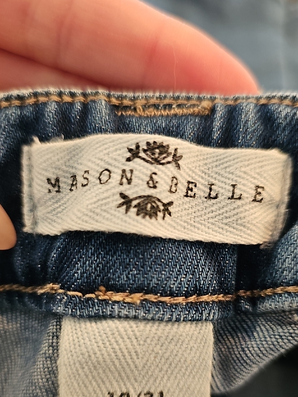 Mason & Belle Faded Light Blue Flare Sailor Jeans size 12/31 - Picture 5 of 7